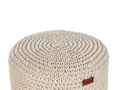 Taburet Macramé MARDAN Bomuld Beige