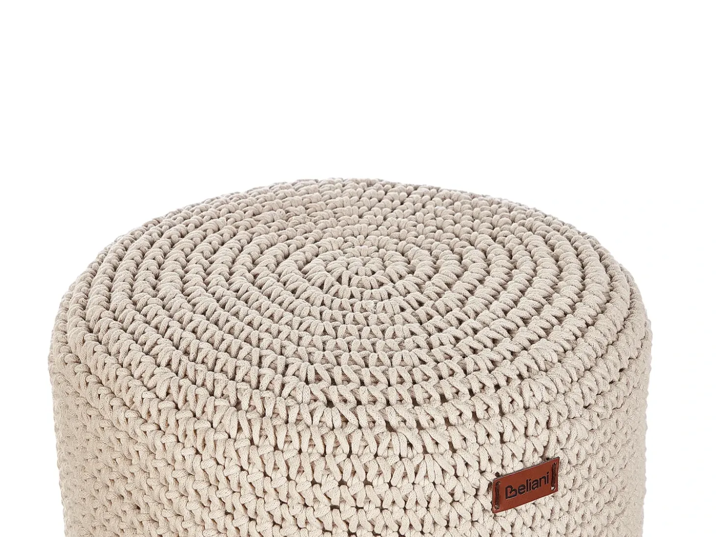 Taburet Macramé MARDAN Bomuld Beige