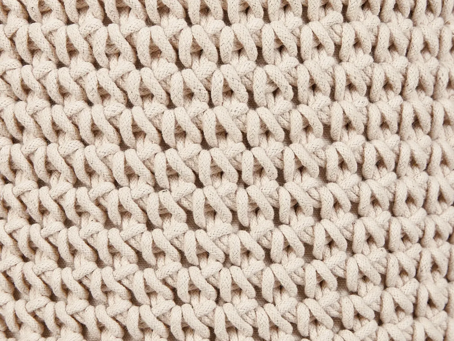 Taburet Macramé MARDAN Bomuld Beige