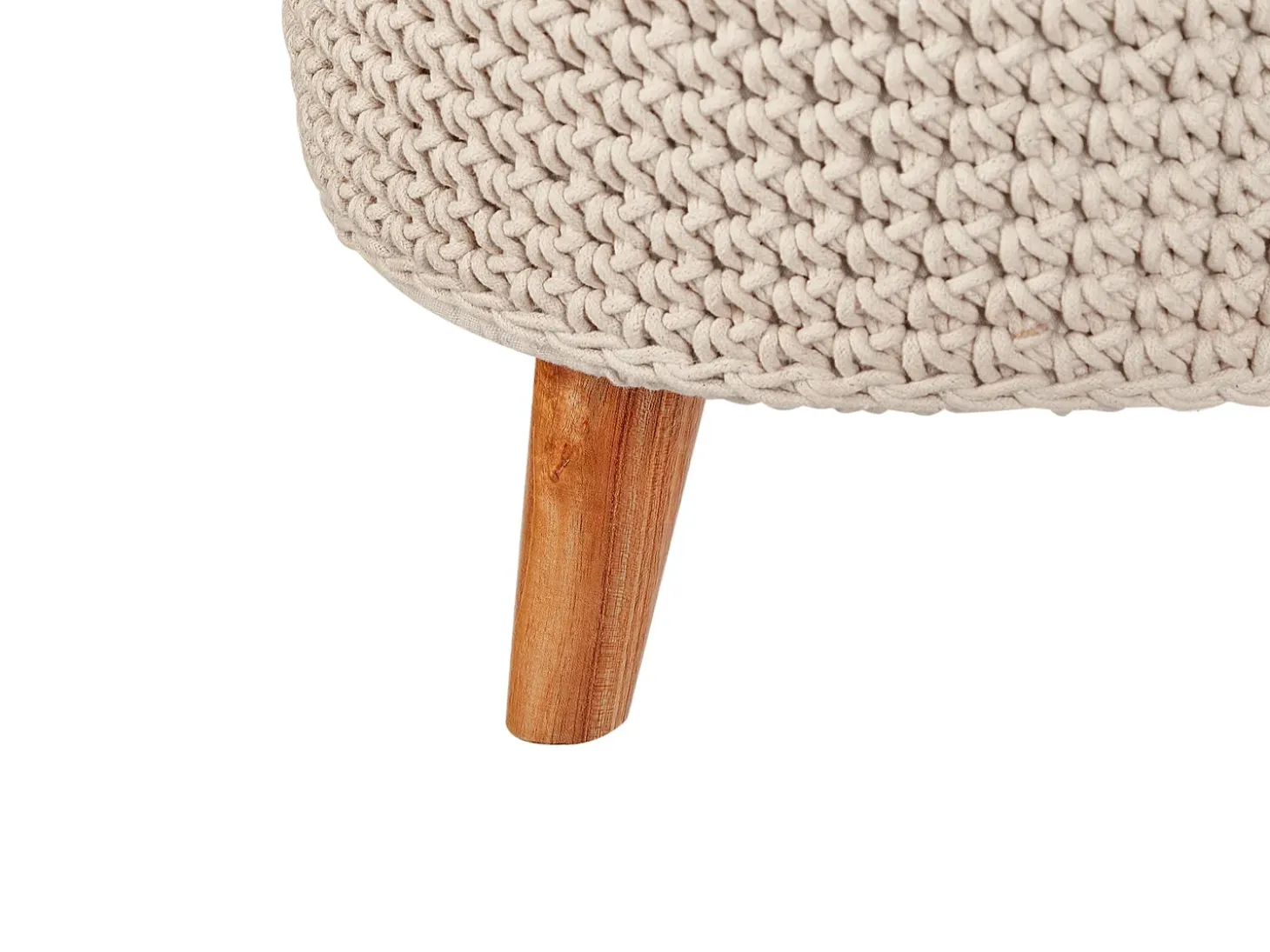 Taburet Macramé MARDAN Bomuld Beige