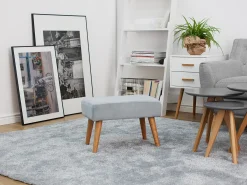 Taburet TAKOMA Velour Grå