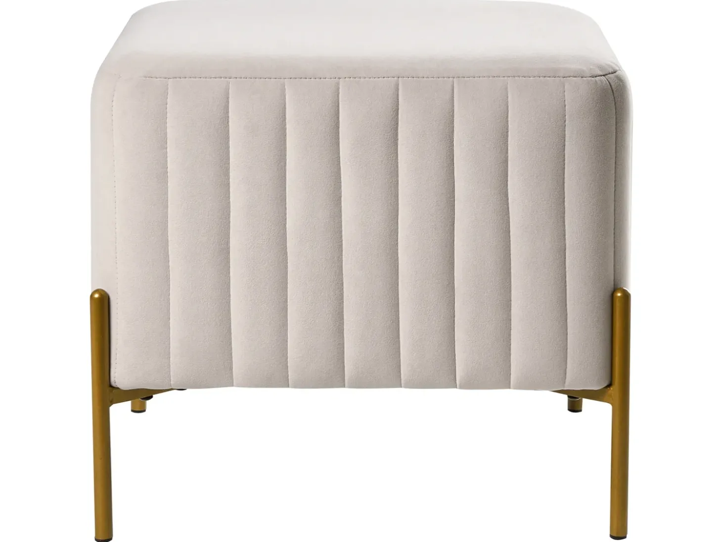 Taburet UTAH Velour Cremehvid