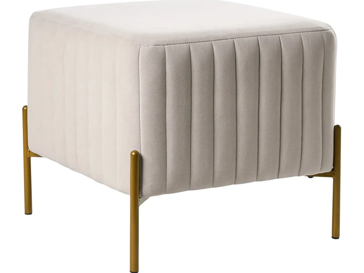 Taburet UTAH Velour Cremehvid