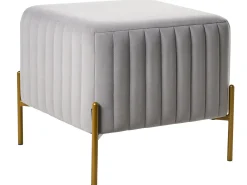 Taburet UTAH Velour Grå