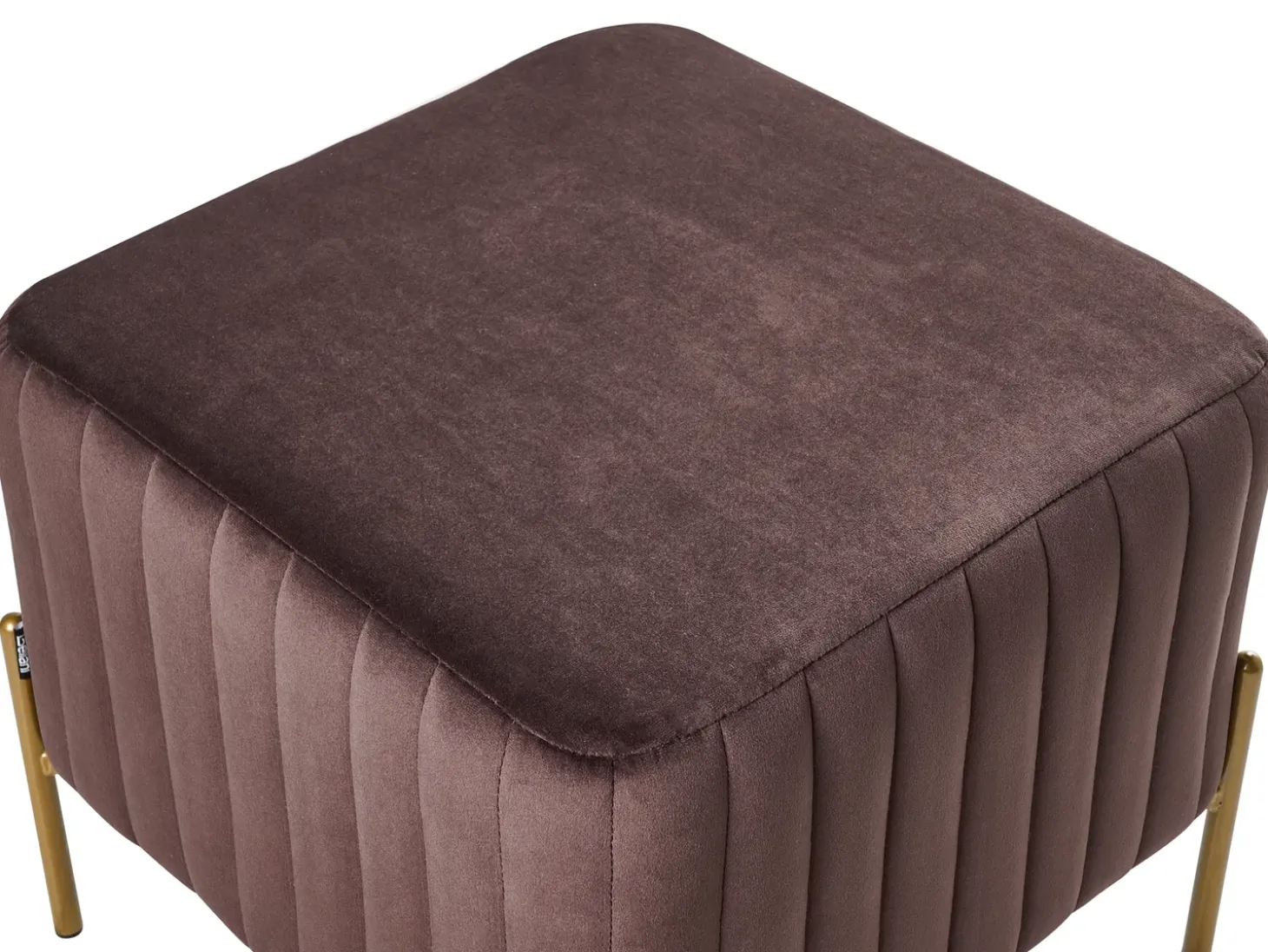 Taburet UTAH Velour Mørkebrun