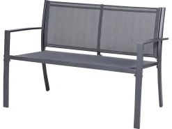 TAVOLETO 4 personers Loungesæt med bord Mørkegrå Metal