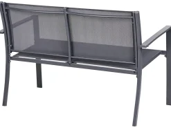 TAVOLETO 4 personers Loungesæt med bord Mørkegrå Metal