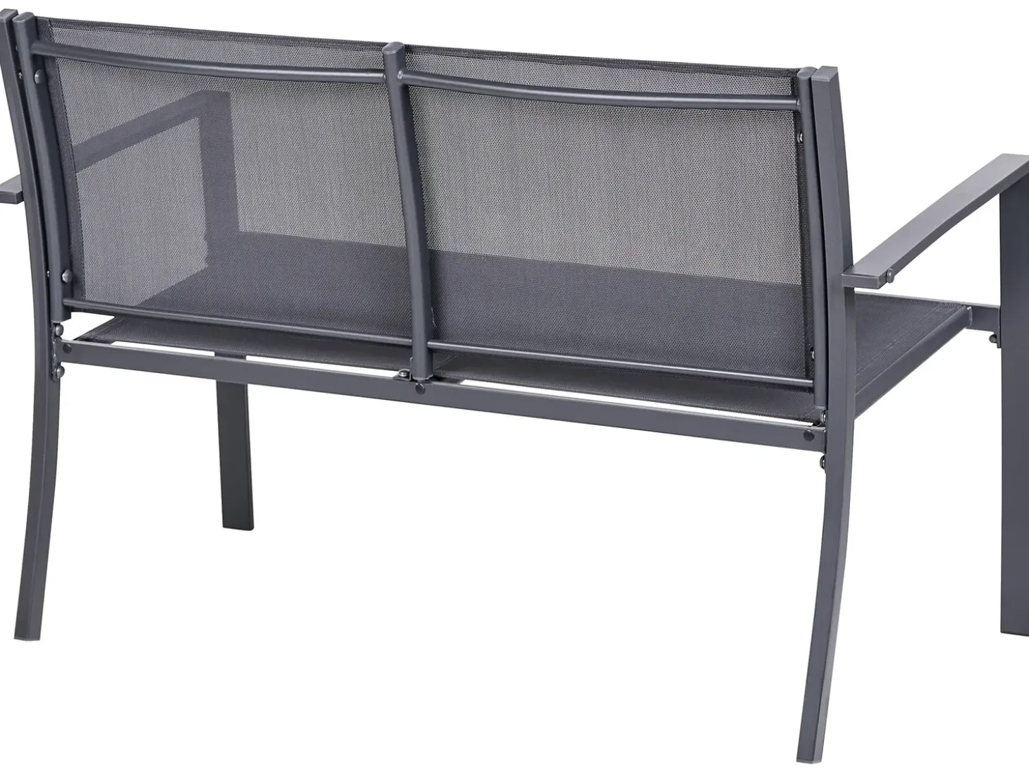 TAVOLETO 4 personers Loungesæt med bord Mørkegrå Metal