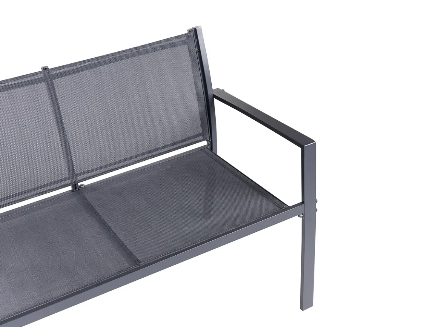 TAVOLETO 4 personers Loungesæt med bord Mørkegrå Metal