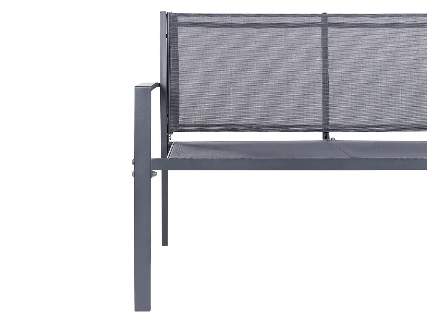 TAVOLETO 4 personers Loungesæt med bord Mørkegrå Metal