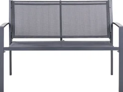 TAVOLETO 4 personers Loungesæt med bord Mørkegrå Metal