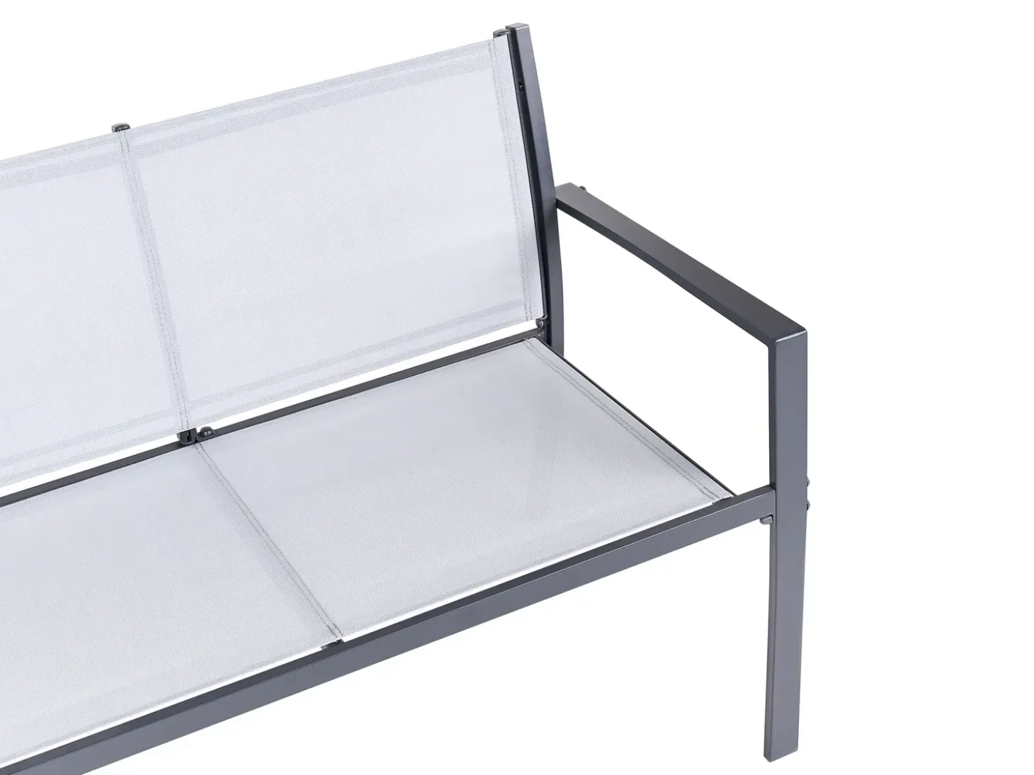 TAVOLETO 4 personers Loungesæt med bord Grå Metal