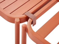 TERRACINA 2 personers Loungesæt med bord Orange Metal