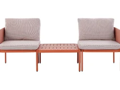 TERRACINA 2 personers Loungesæt med bord Orange Metal