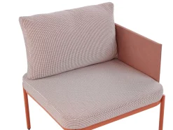 TERRACINA 2 personers Loungesæt med bord Orange Metal