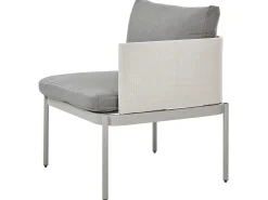 TERRACINA 2 personers Loungesæt med bord Lysegrå Metal