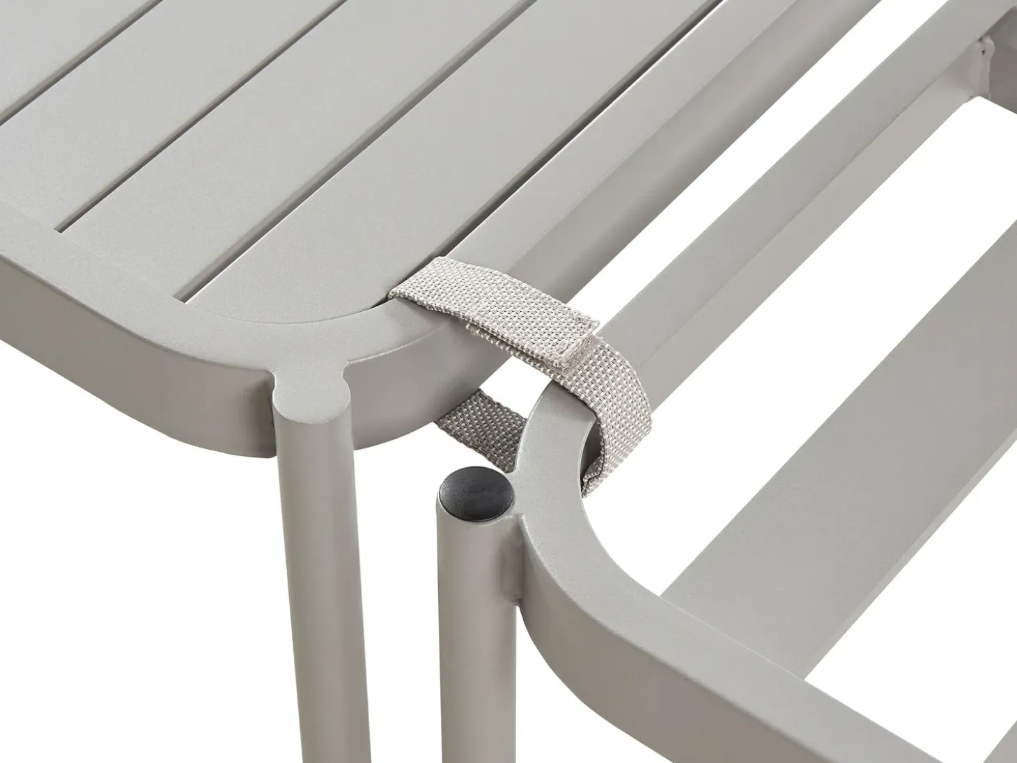 TERRACINA 2 personers Loungesæt med bord Lysegrå Metal