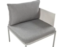 TERRACINA 2 personers Loungesæt med bord Lysegrå Metal