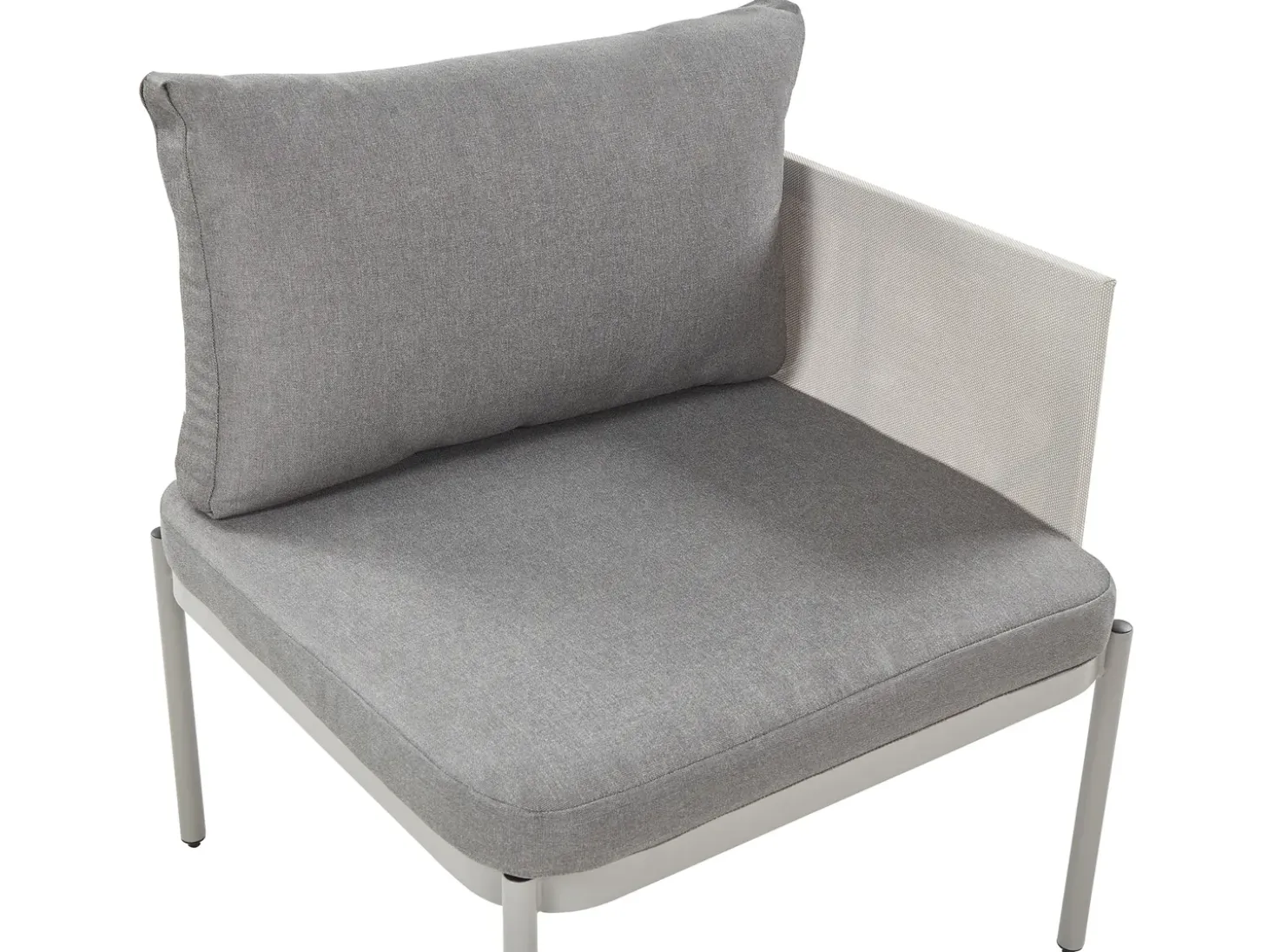 TERRACINA 2 personers Loungesæt med bord Lysegrå Metal