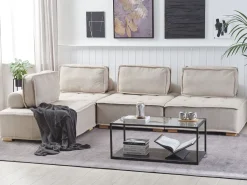 TIBRO 4 personers Hjørnesofa modul Højrevendt Lys Beige