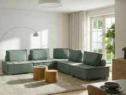 TIBRO 5 personers Hjørnesofa modul Venstrevendt Lysegrøn