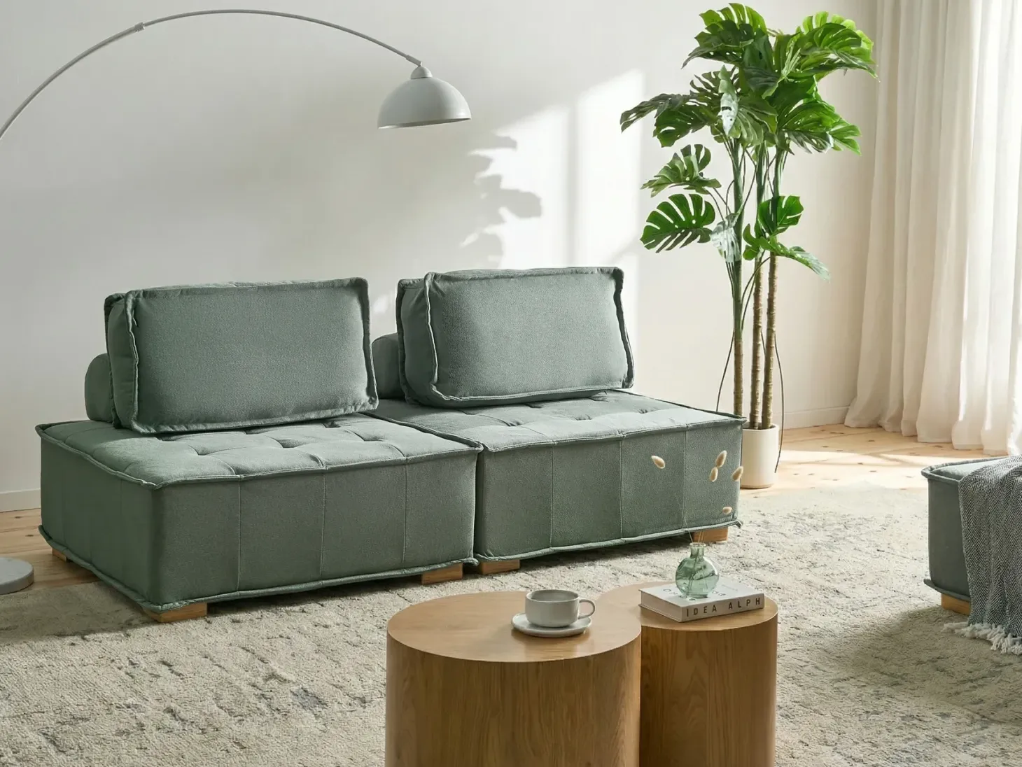 TIBRO 2 personers Modulsofa Lysegrøn