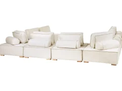 TIBRO 8 personers U-formet modulsofa Cremehvid