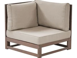 TIMOR 5 personers Loungesæt med bord Mørkebrun Certificeret akacietræ
