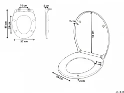 Toiletbræt PAPURI Soft close Duroplast Hvid