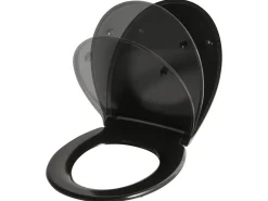 Toiletbræt PAPURI Soft close Duroplast Sort
