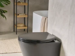 Toiletbræt PAPURI Soft close Duroplast Sort