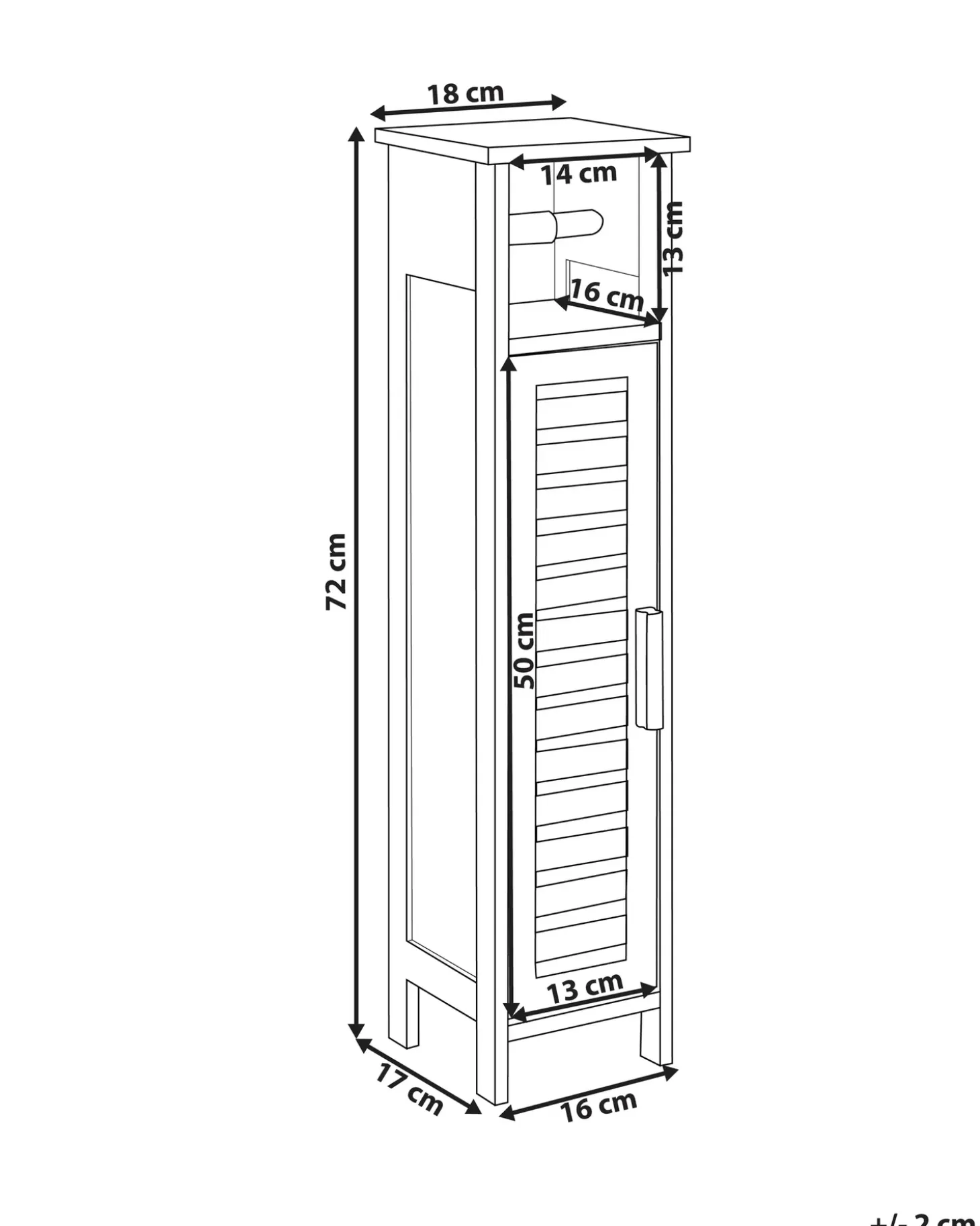 Toiletpapirskab OLATHE Bambus Sort