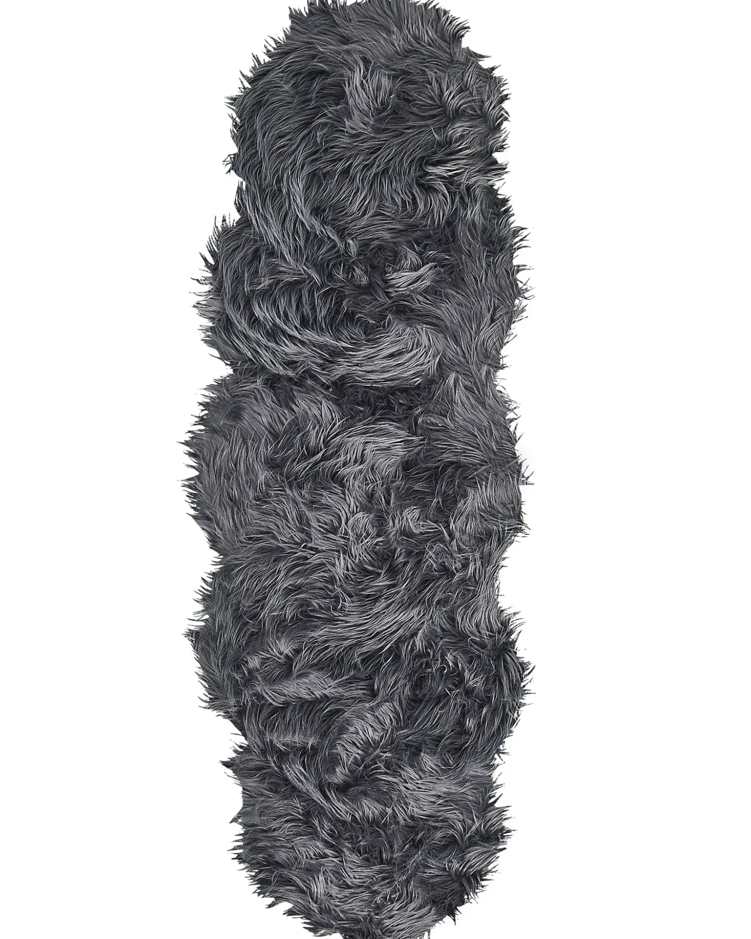Tæppe af kunstpels MAMUNGARI Mørkegrå 60 x 180 cm