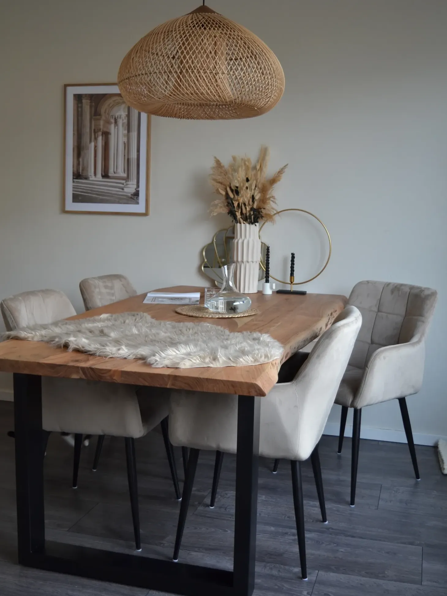 Tæppe af kunstpels MUNGO Beige 63 x 95 cm
