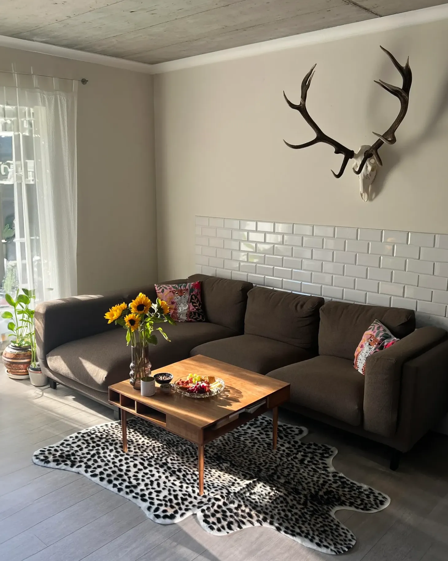 Tæppe af kunstpels OSSA Beige 150 x 200 cm