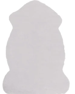 Tæppe af kunstpels UNDARA Lysegrå 60 x 90 cm