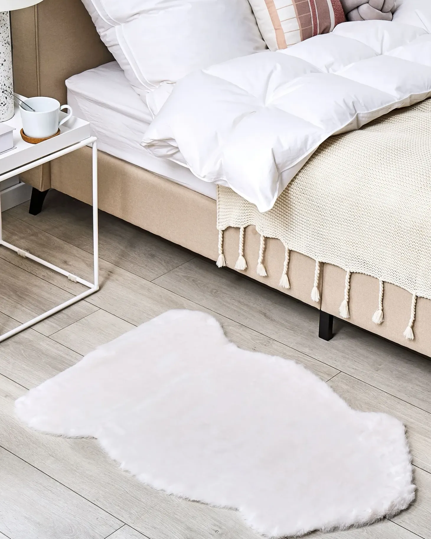 Tæppe af kunstpels UNDARA Beige 60 x 90 cm