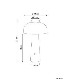 Trådløs LED-bordlampe AGUSAN Med dæmpning Metal Sort