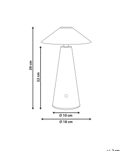 Trådløs LED-bordlampe APAYAO Med dæmpning Metal Blå