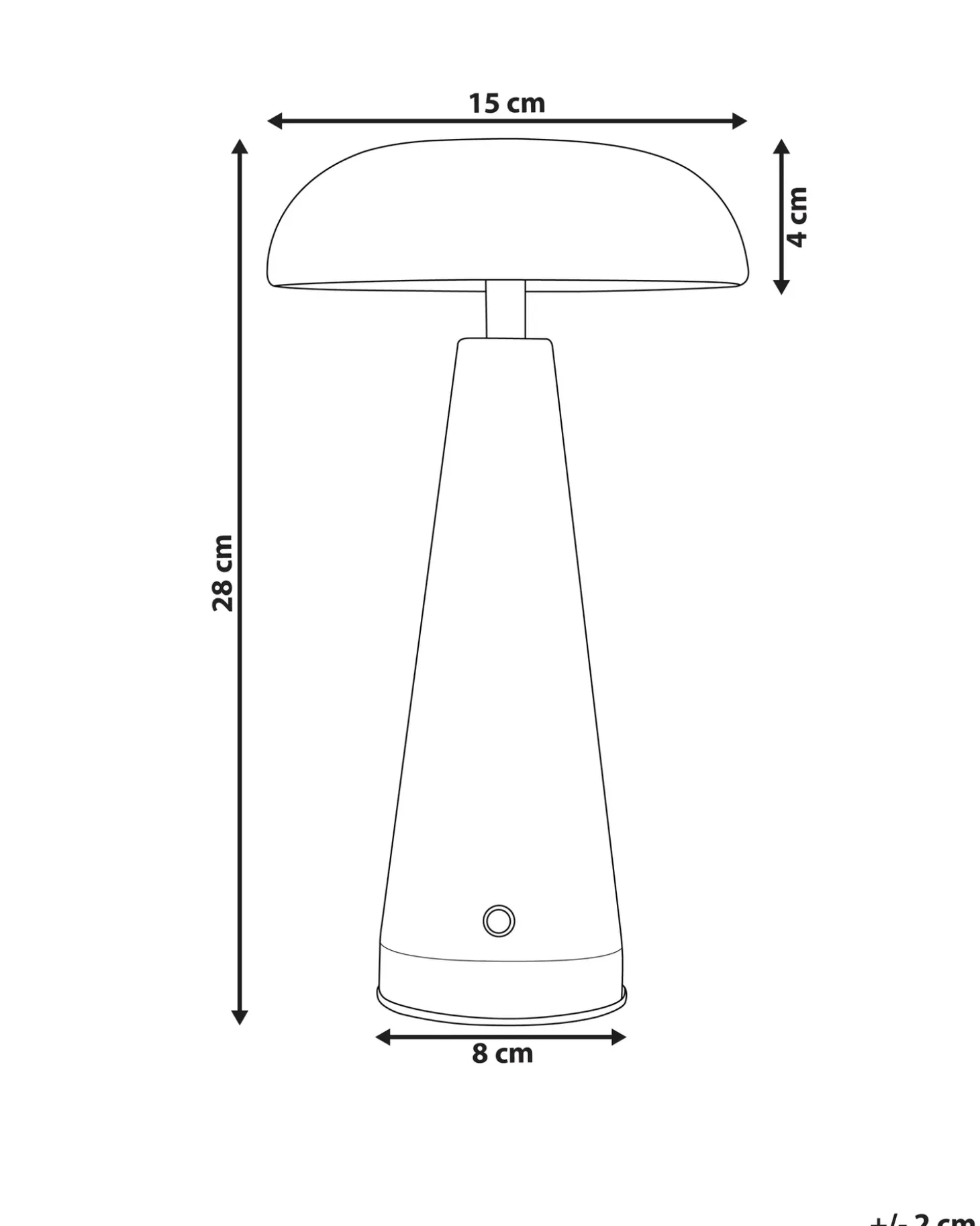 Trådløs LED-bordlampe BOCONO Med dæmpning Metal Grøn