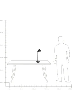 Trådløs LED-bordlampe LIBRA Med dæmpning Sort