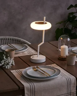 Trådløs LED-bordlampe ALVIELA Med dæmpning Metal Hvid