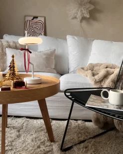 Trådløs LED-bordlampe ALVIELA Med dæmpning Metal Hvid