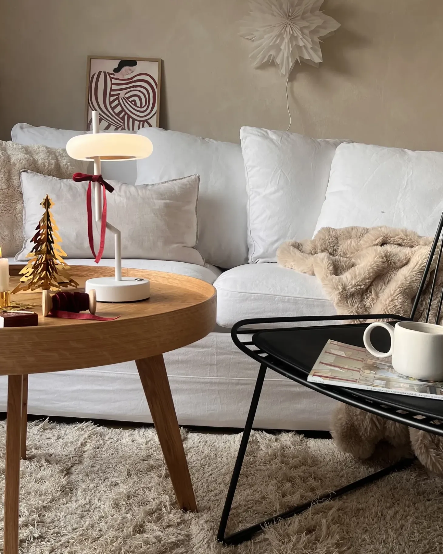 Trådløs LED-bordlampe ALVIELA Med dæmpning Metal Hvid