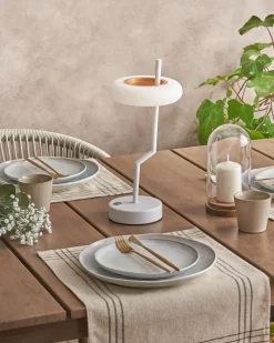 Trådløs LED-bordlampe ALVIELA Med dæmpning Metal Hvid