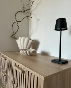 Trådløs LED-bordlampe BACEIRO Med dæmpning Metal Sort