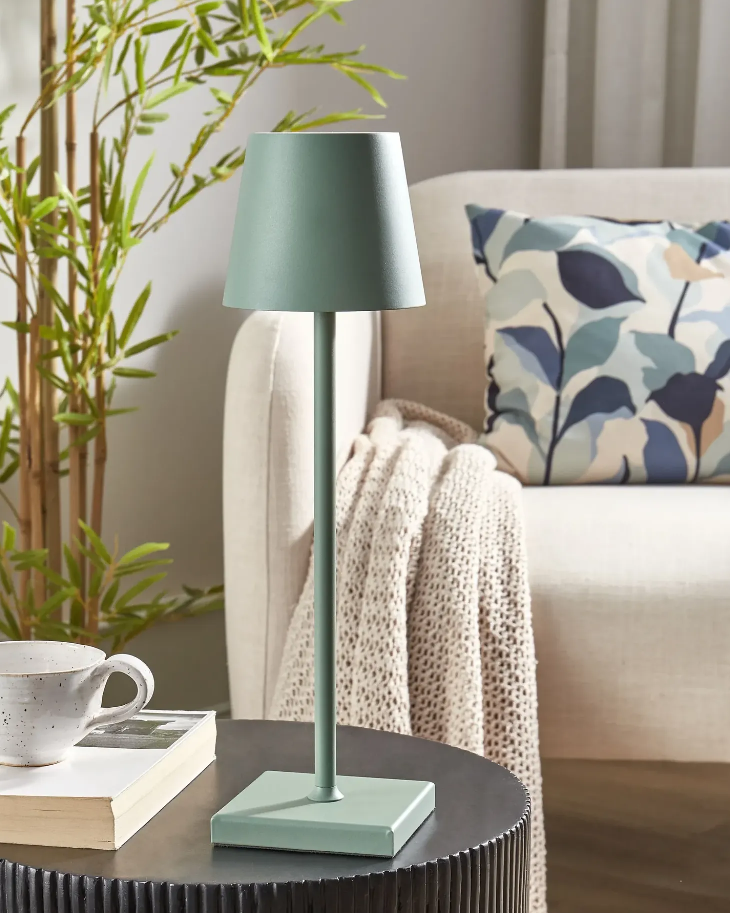 Trådløs LED-bordlampe BACEIRO Med dæmpning Metal Grøn