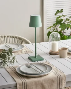 Trådløs LED-bordlampe BACEIRO Med dæmpning Metal Grøn