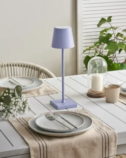 Trådløs LED-bordlampe BACEIRO Metal Lysviolet