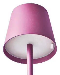 Trådløs LED-bordlampe BACEIRO Metal Lyserød